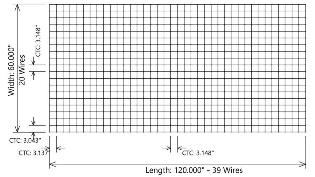 Corten Welded Wire Mesh Dimensions