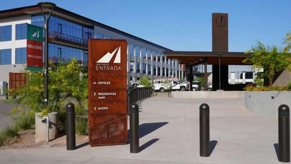 Entrada Monument Sign using Flat Sheets